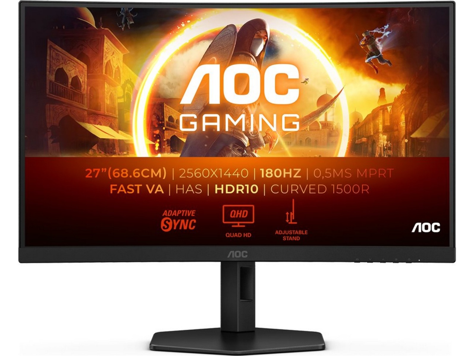 AOC 27" curved gamingskjerm CQ27G4X -B-Grade Demo skjermer