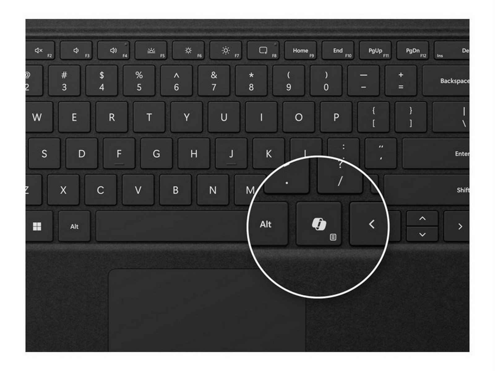 Microsoft Surface Pro Keyboard (sort) -B-Grade Demo annet i PC & nettbrett