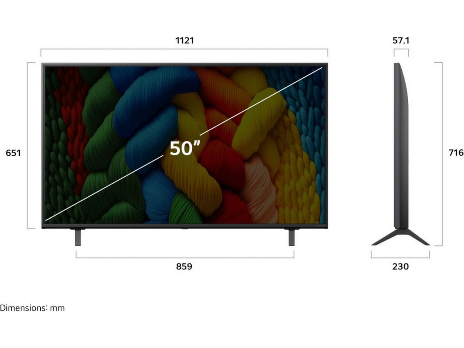 LG 50'' Nano AI 4K 50NANO80A (2025) 50 - 59 tommer TV