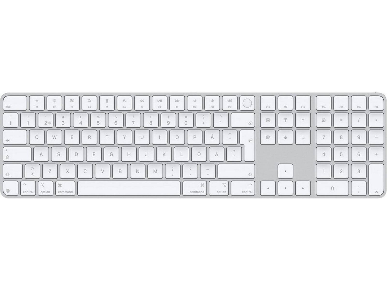 Apple Magic Keyboard med Touch ID og numpad Tastatur