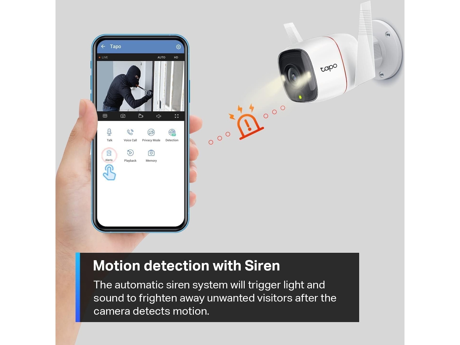 TP-Link Tapo C310 WiFi utendørs overvåkningskamera (hvit) Overvåkningskameraer