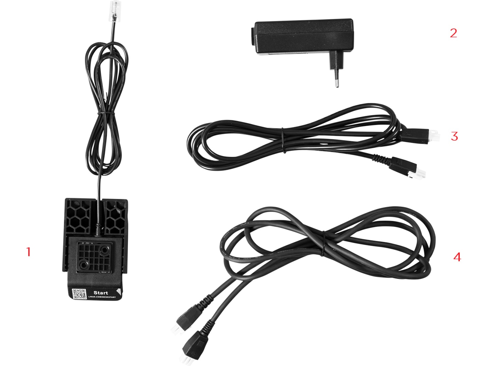 Kenson elektrisk understell - hvit Understell/bordben