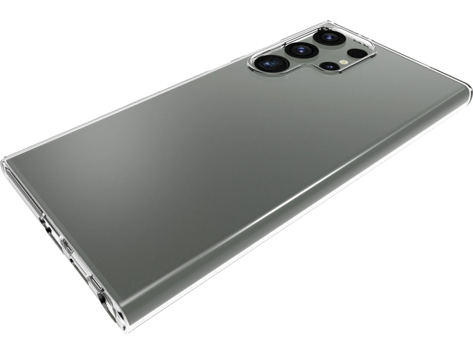 iiglo Galaxy S24 Ultra Silikondeksel (gjennomsiktig) Deksel til mobiltelefon