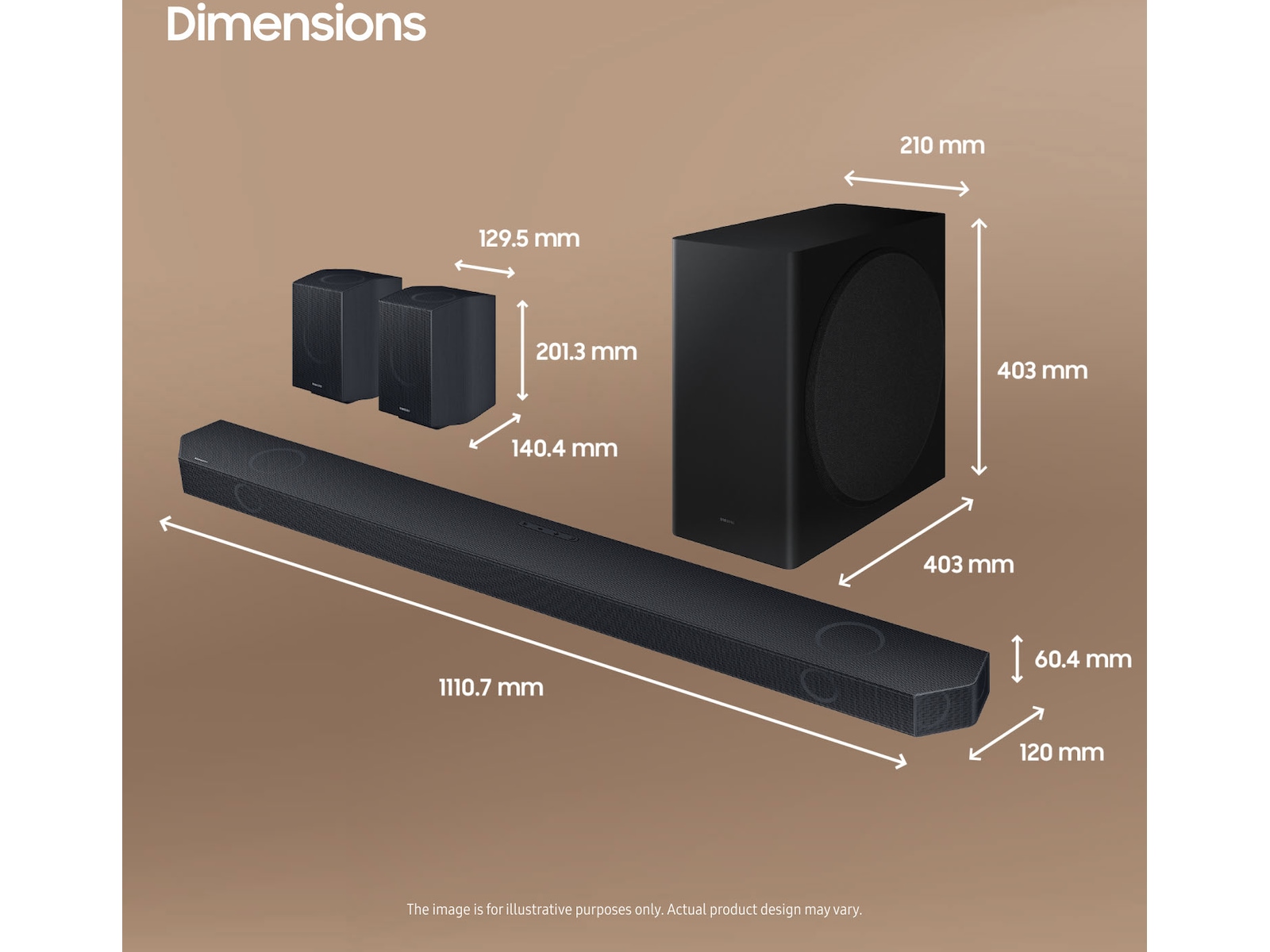 Samsung HW-Q935D soundbar med subwoofer (sort) Lydplanker