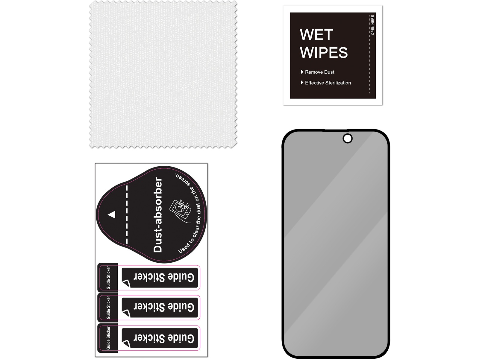 iiglo iPhone 16 Plus / 15 Plus 3D Privacy Glass skjermbeskytter Skjermbeskyttelse