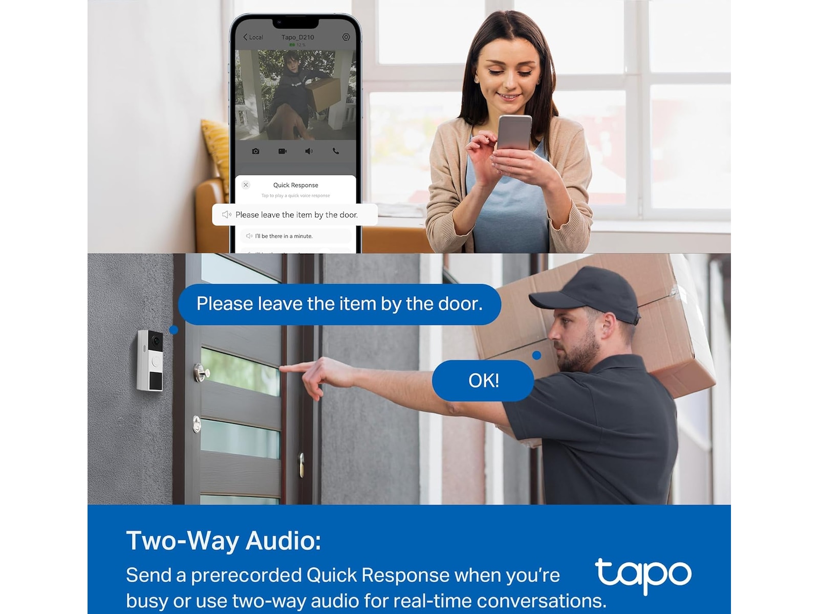 TP-Link Tapo D210 ringeklokke kamera Ringeklokker