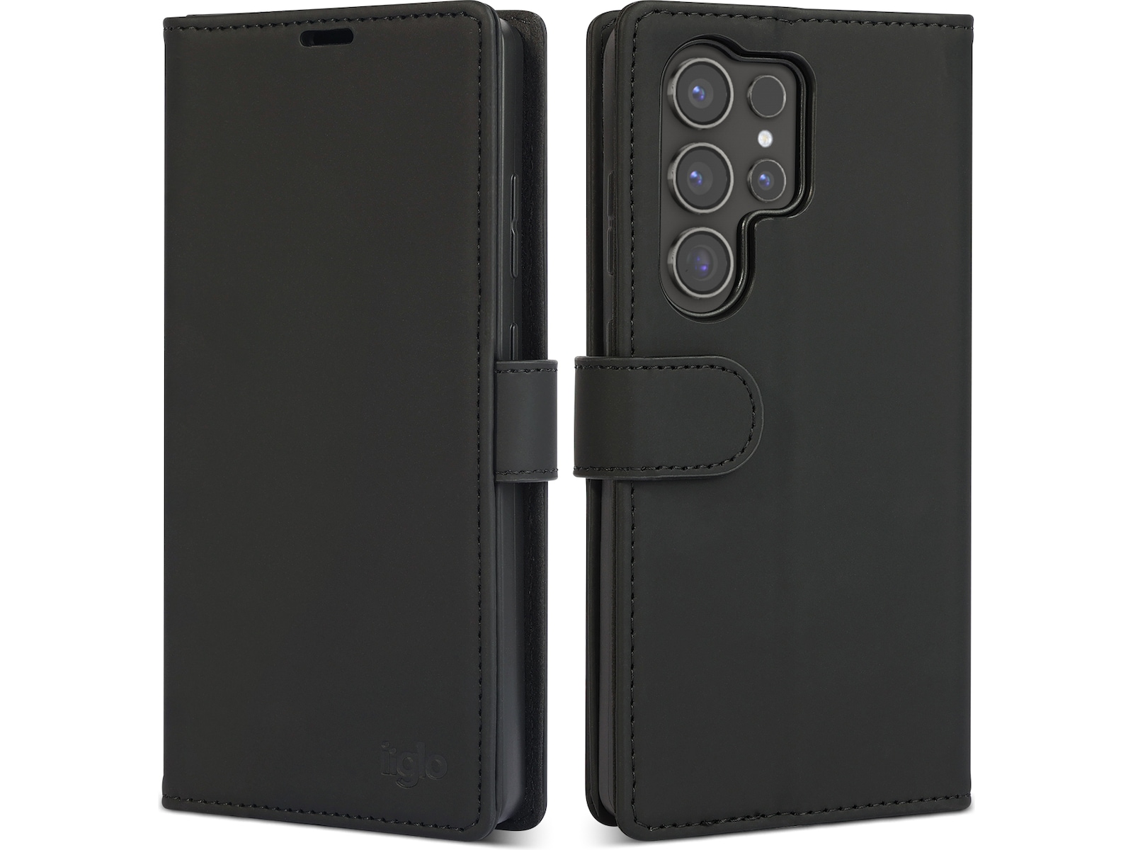 iiglo Galaxy S25 Ultra Lommebokdeksel (sort) Deksel til mobiltelefon