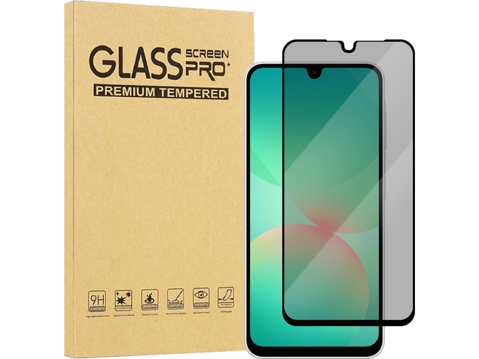 iiglo Galaxy A26 Privacy skjermbeskytter Skjermbeskyttelse