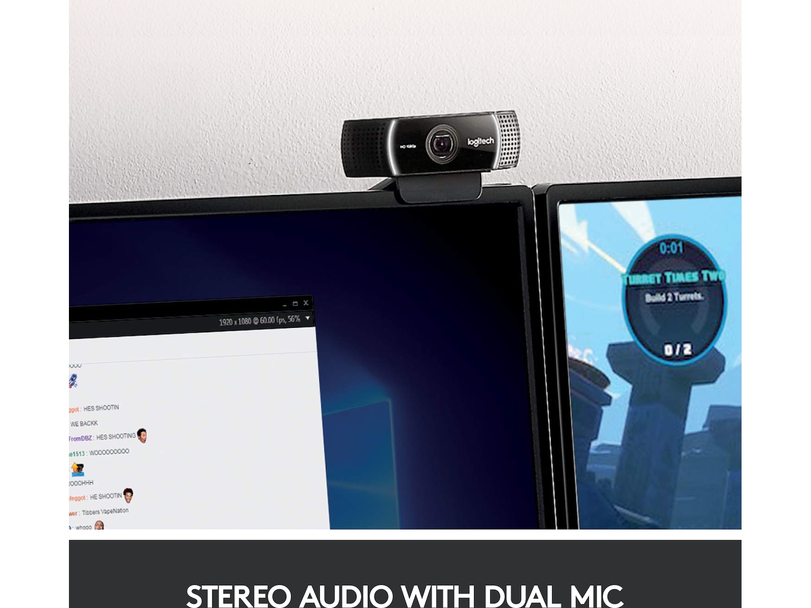 Logitech C922 30FPS 1080P Professionel Streaming Webkamera Webkamera