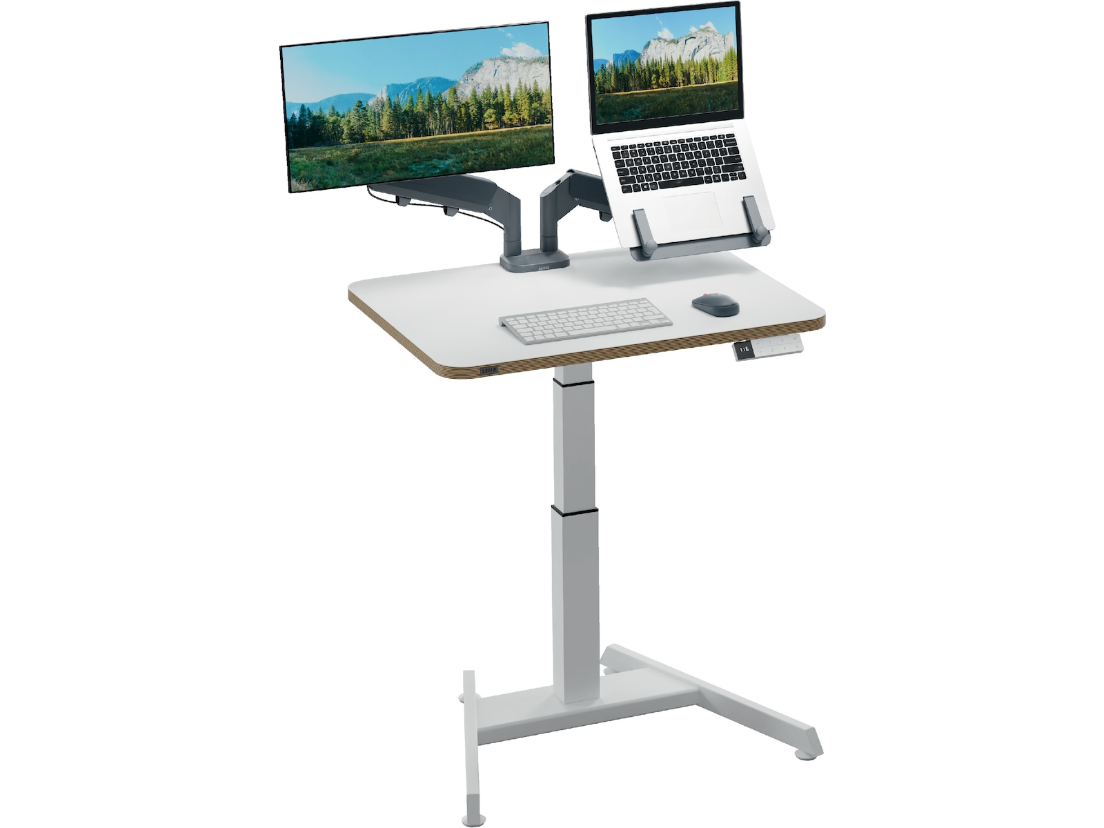 Leitz Ergo Hev-Senk Skrivebord, elektrisk, med påminnelse om å stå opp Skrivebord