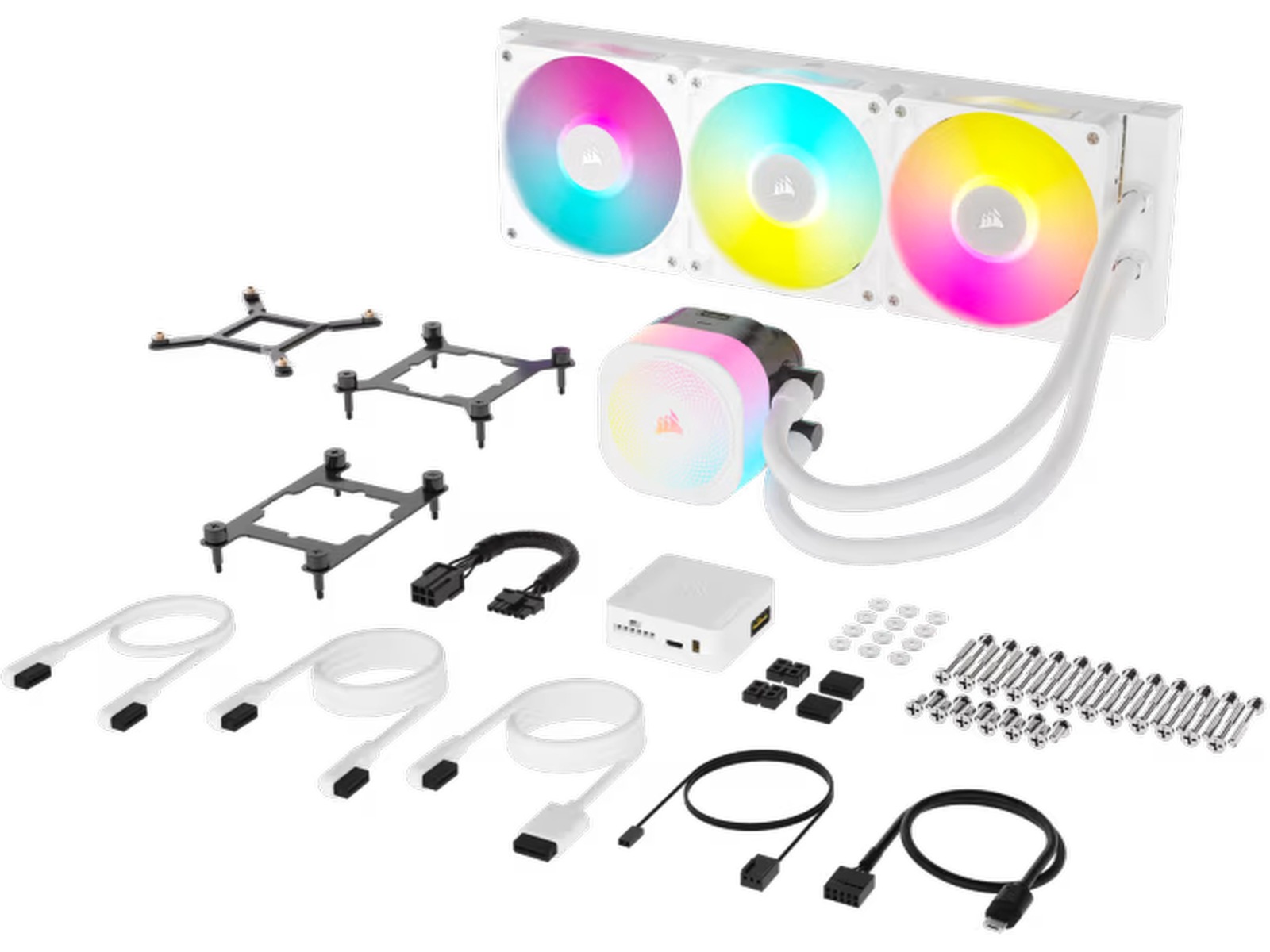 Corair iCUE LINK Titan 360 RX RGB AIO Kjøler (hvit) CPU - Vannkjøling