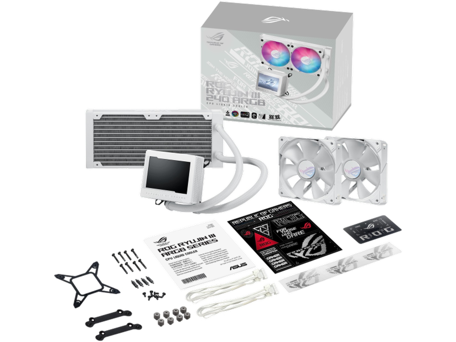 Asus ROG Ryujin III 240 ARGB Kjøler (hvit) CPU - Vannkjøling