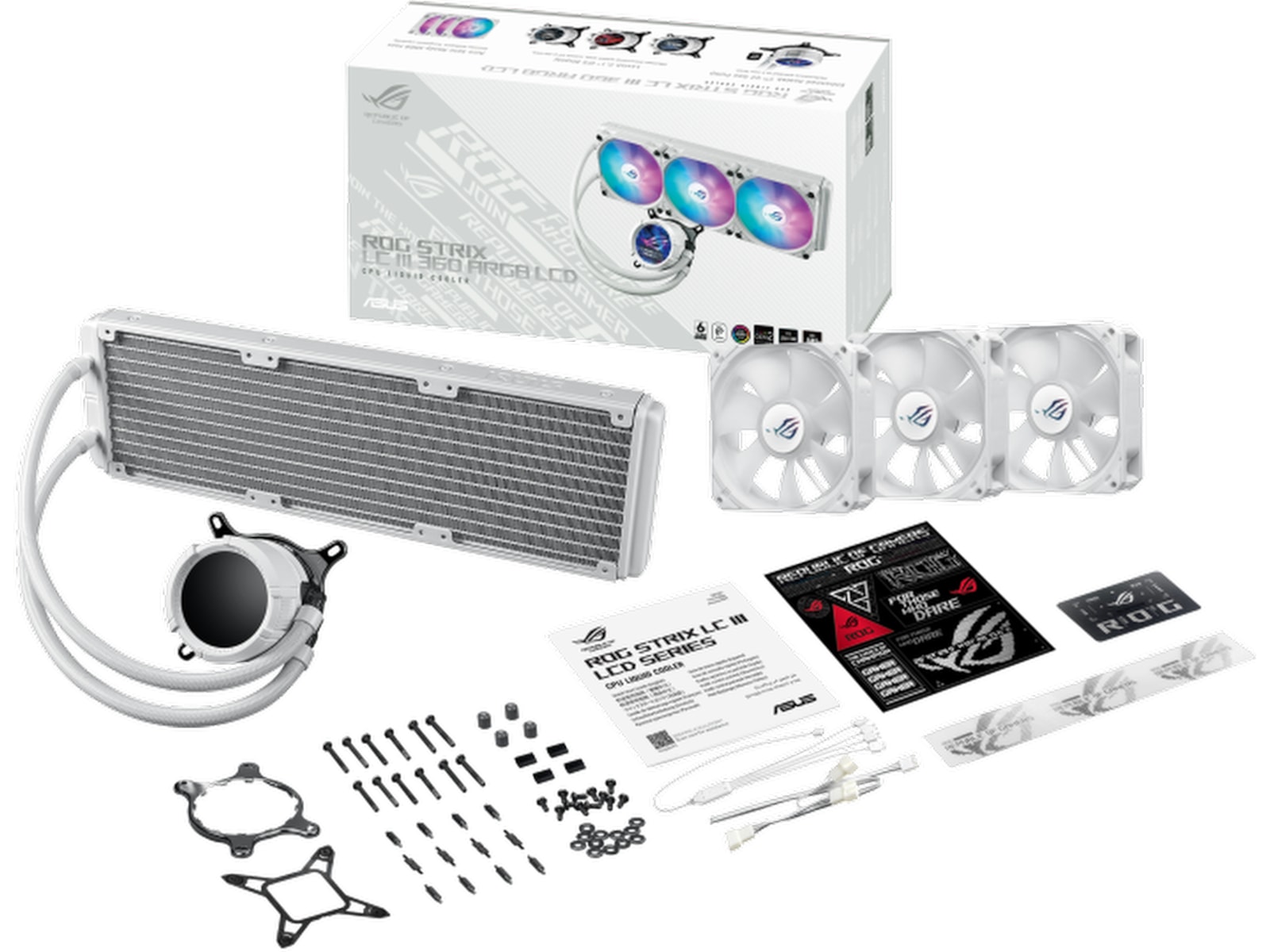 Asus ROG Strix LC III 360 ARGB LCD Kjøler (hvit) CPU - Vannkjøling