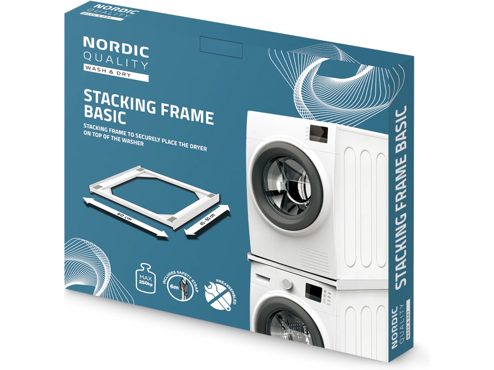 Nordic Quality Stableramme basic, tynn Tilbehør til vaskemaskin og tørketrommel