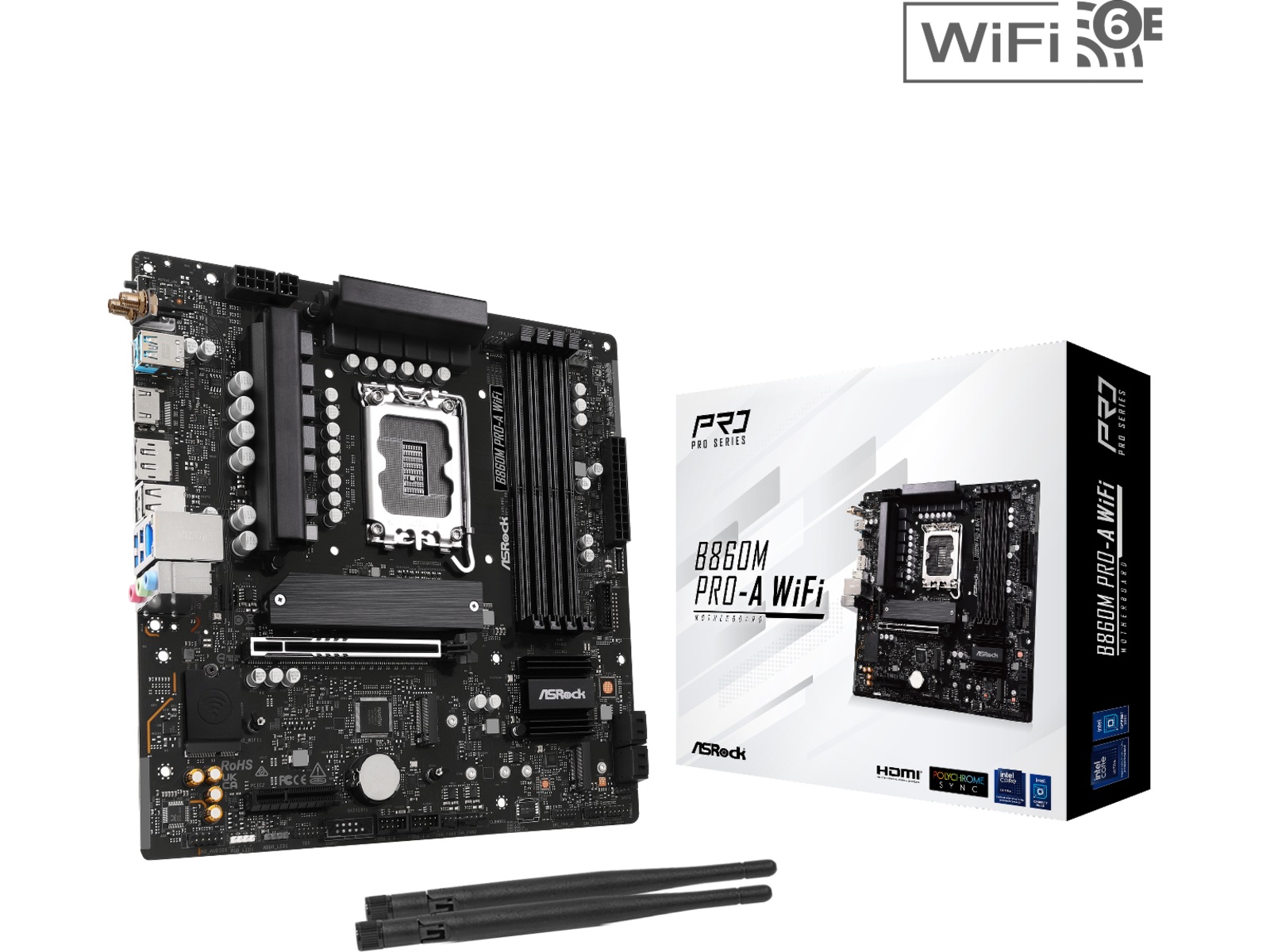 ASRock B860M Pro-A WiFi Hovedkort Intel Socket