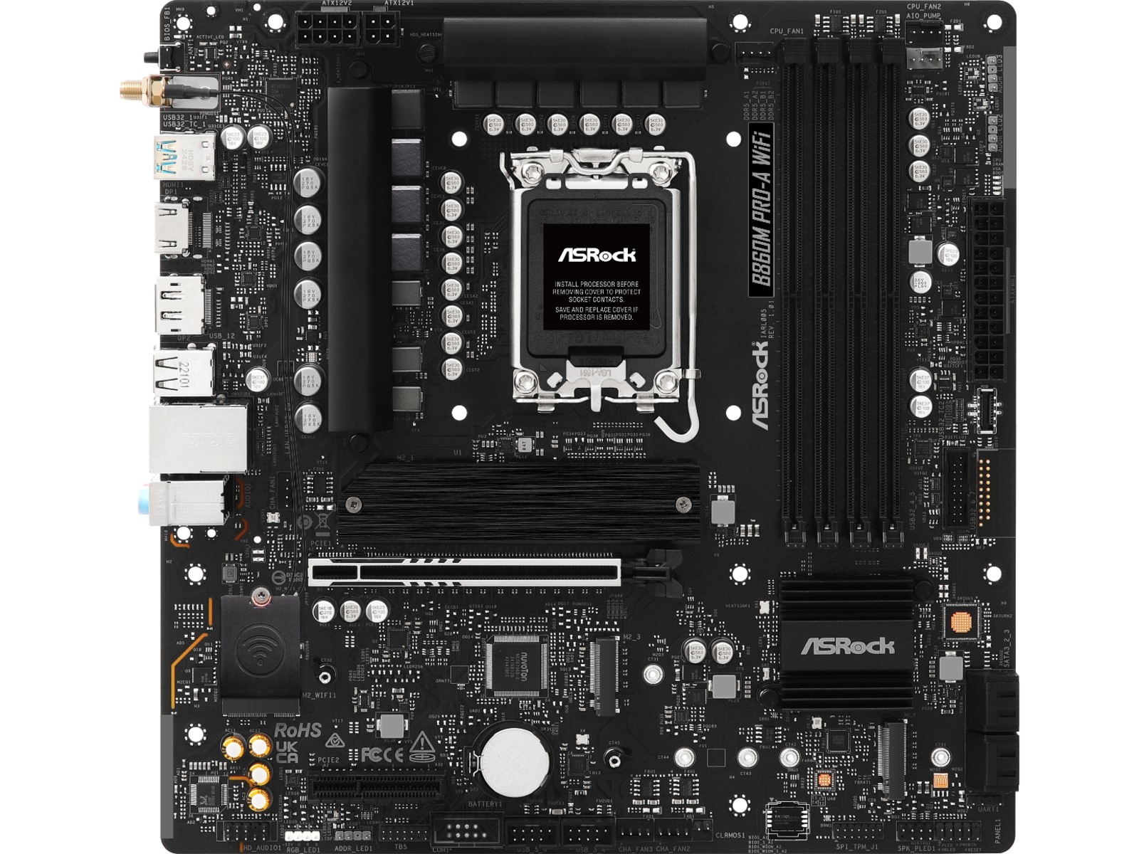 ASRock B860M Pro-A WiFi Hovedkort Intel Socket