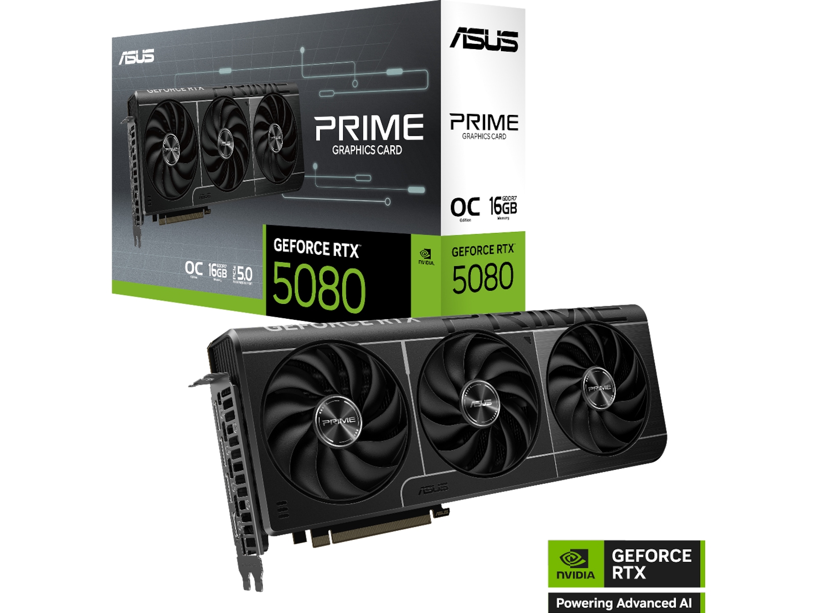 ASUS Prime GeForce RTX 5080 OC Skjermkort