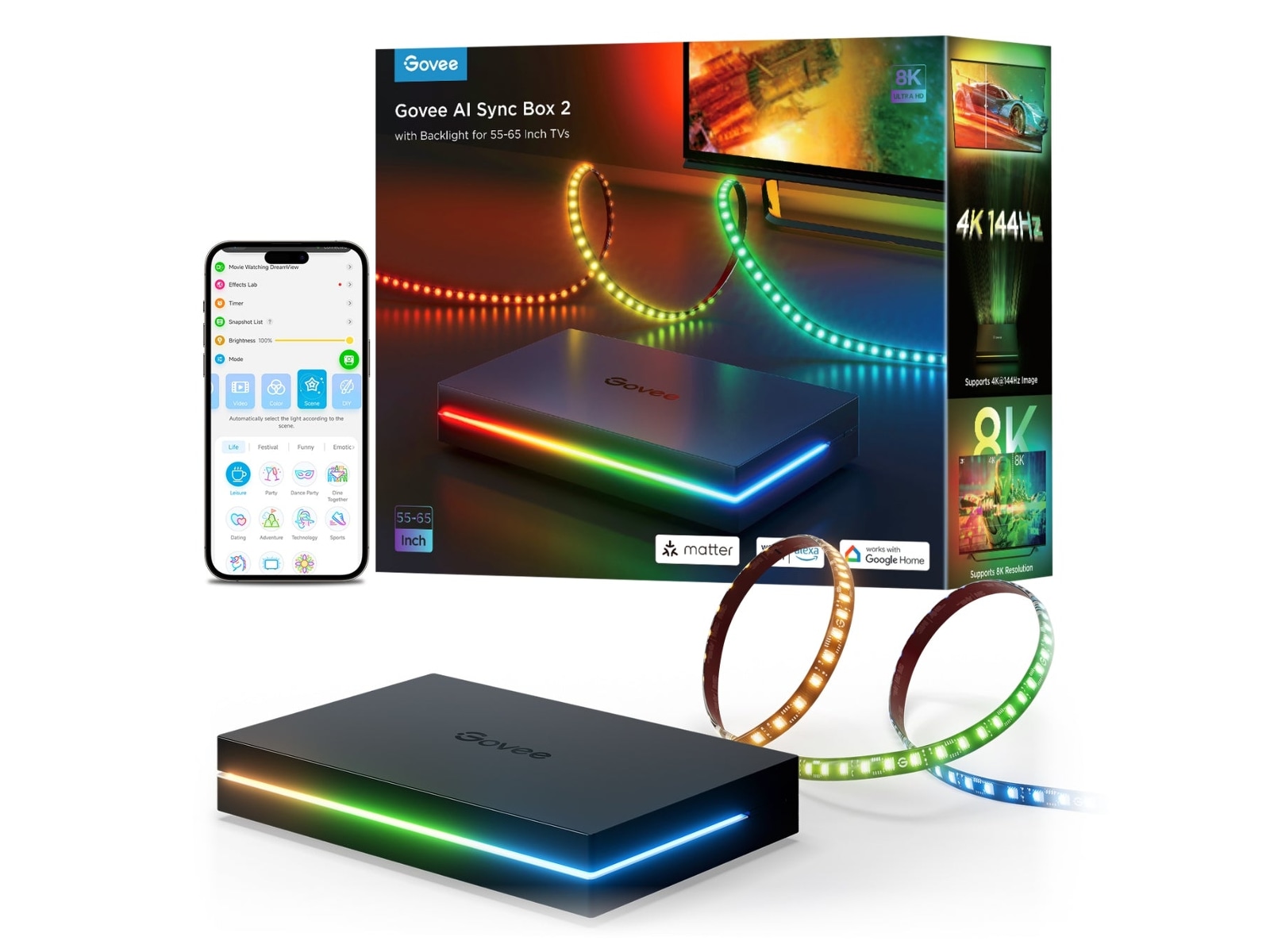 Govee AI Sync Box 2 Led strips & underholdning