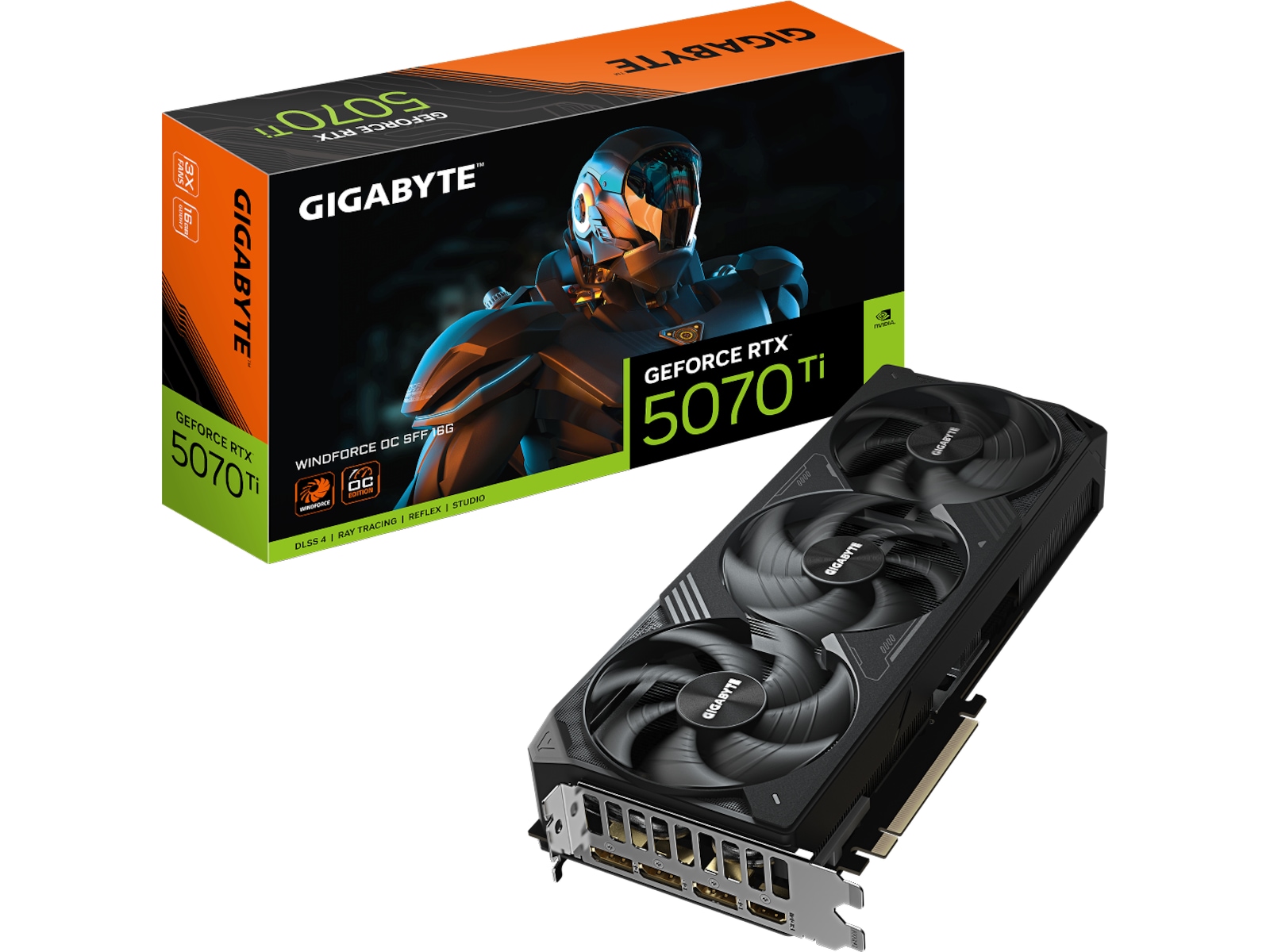 Gigabyte GeForce RTX 5070 Ti WINDFORCE OC SFF Skjermkort