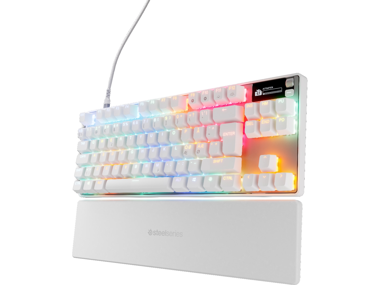 SteelSeries Apex Pro TKL Gen 3 gamingtastatur (hvit) Gamingtastatur