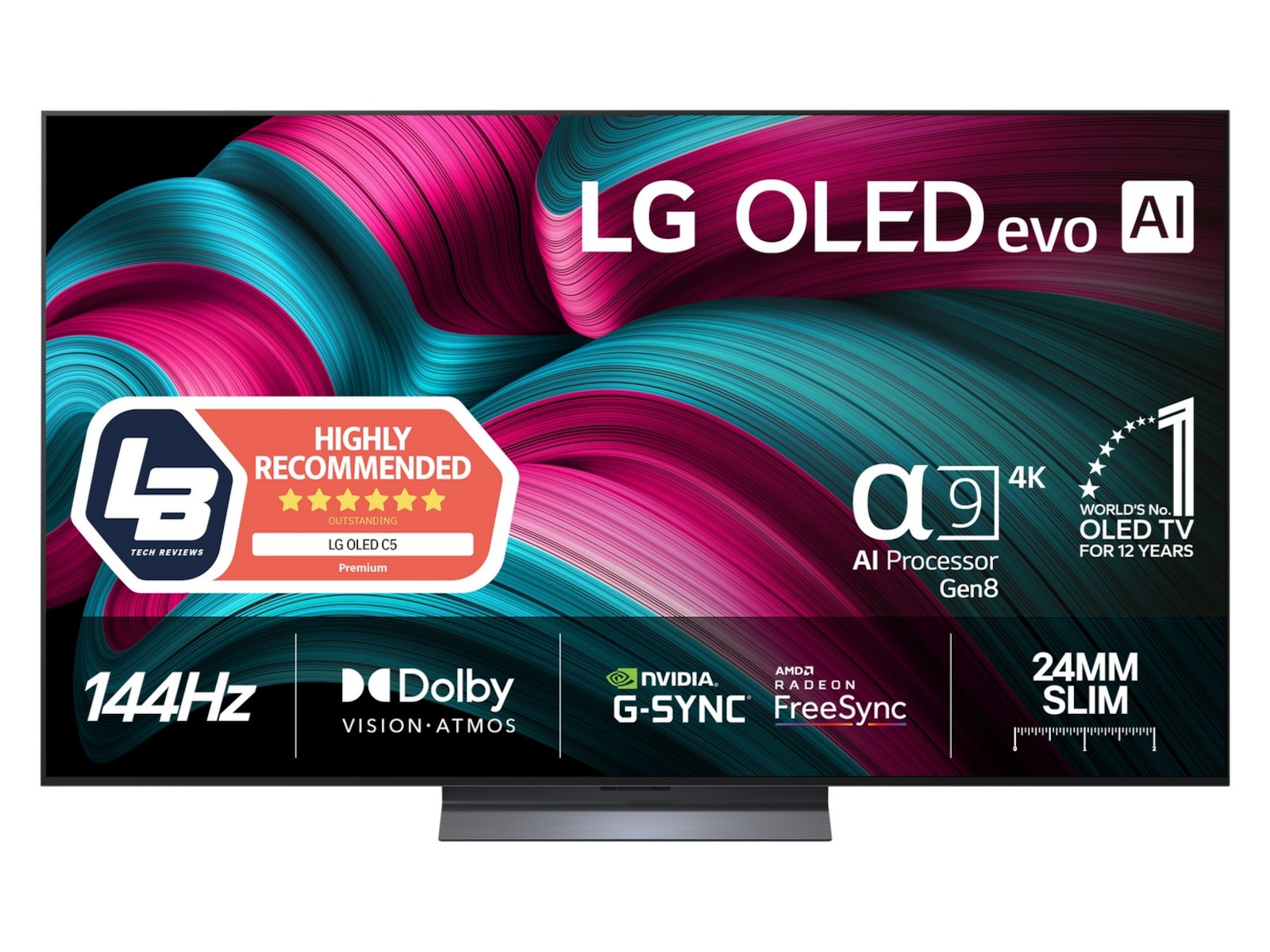LG 77" C5 AI 4K OLED Smart TV (2025) 70 - 79 tommer TV
