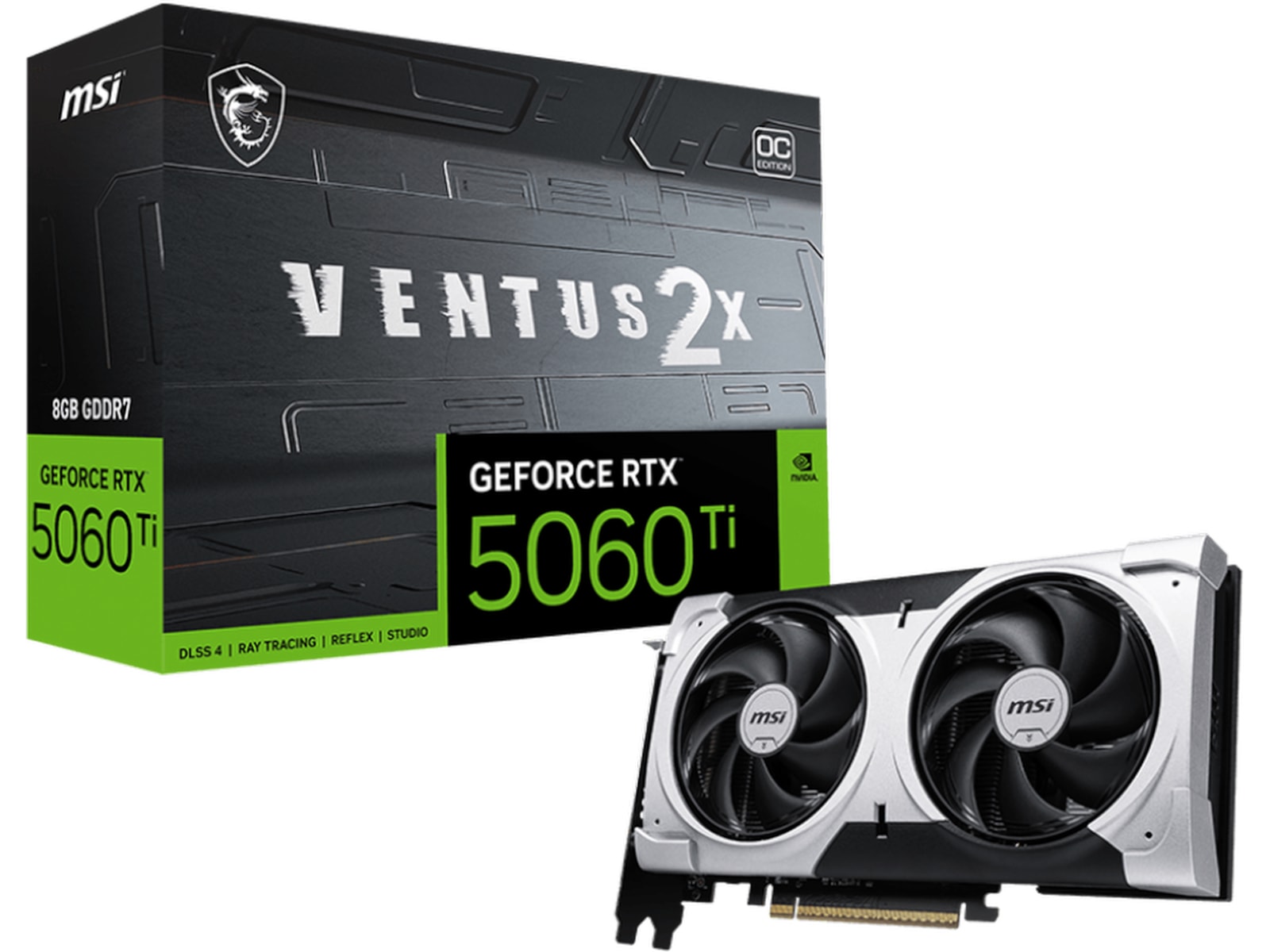 MSI GeForce RTX 5060 Ti VENTUS 2X OC PLUS Skjermkort