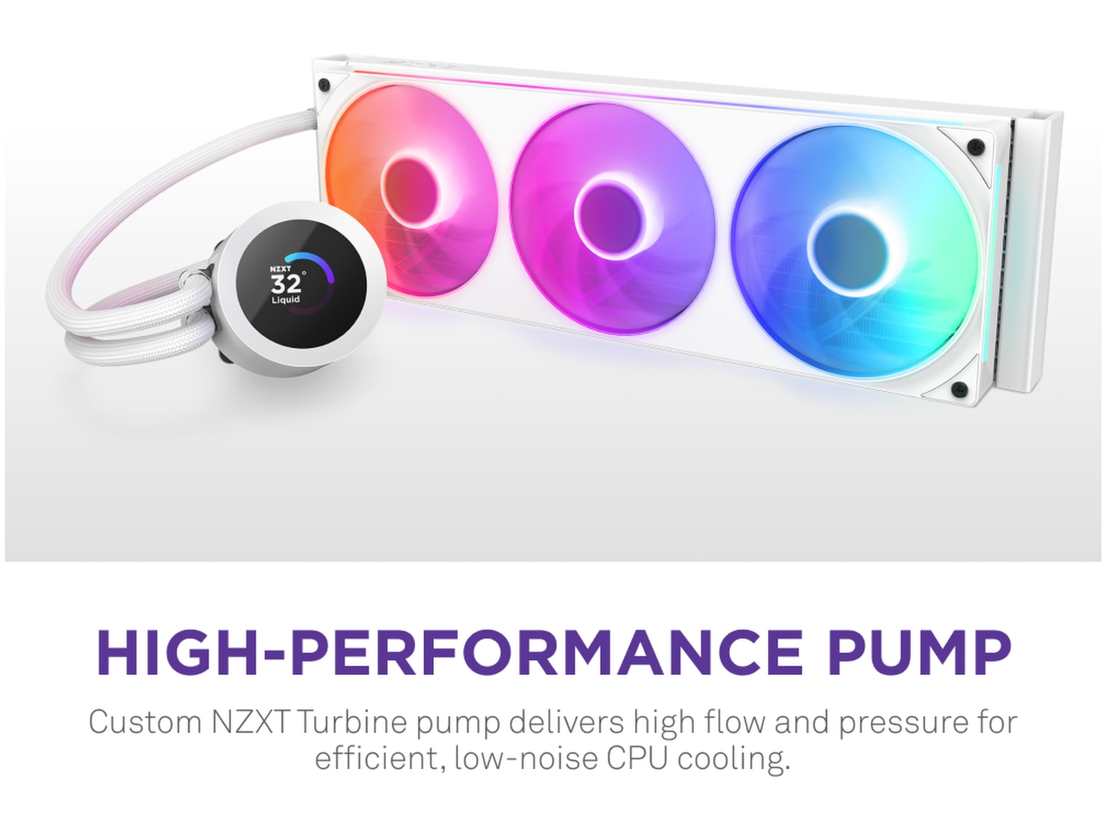 NZXT Kraken Plus 360 RGB Kjøler (hvit) CPU - Vannkjøling