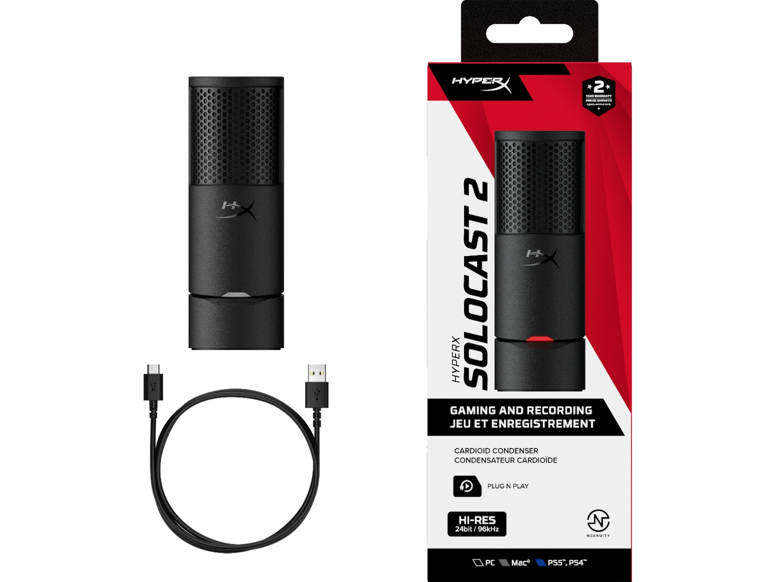 HyperX Solocast 2 USB mikrofon Mikrofon