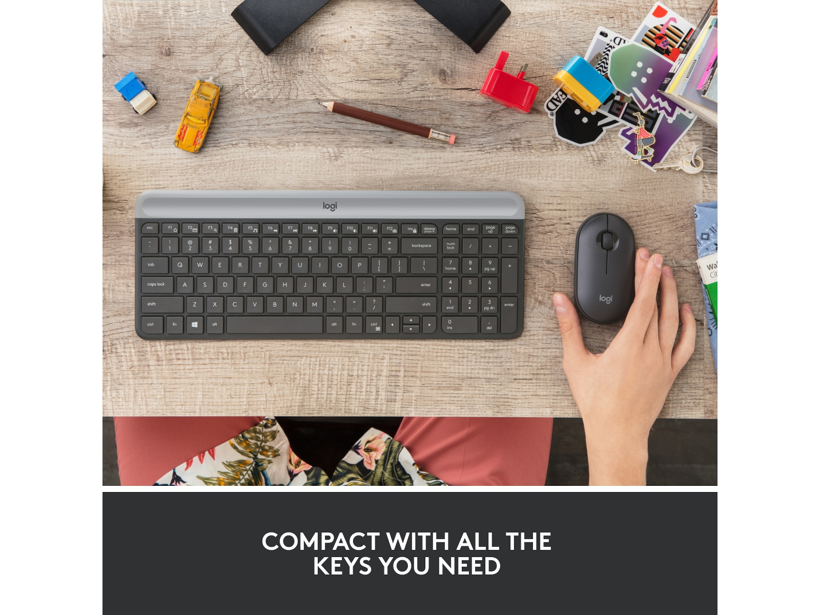 Logitech MK470 Slim Trådløs Kombo Mus & tastatur -kombipakker