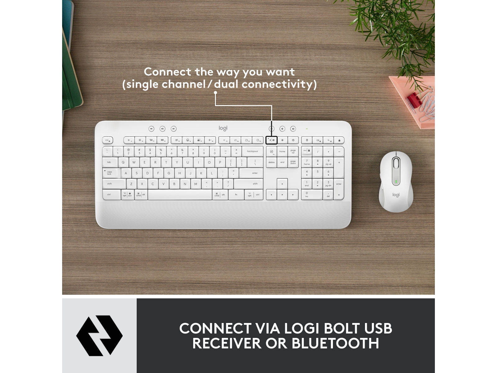 Logitech Signature MK650 Combo for Business (offwhite) Tastatur