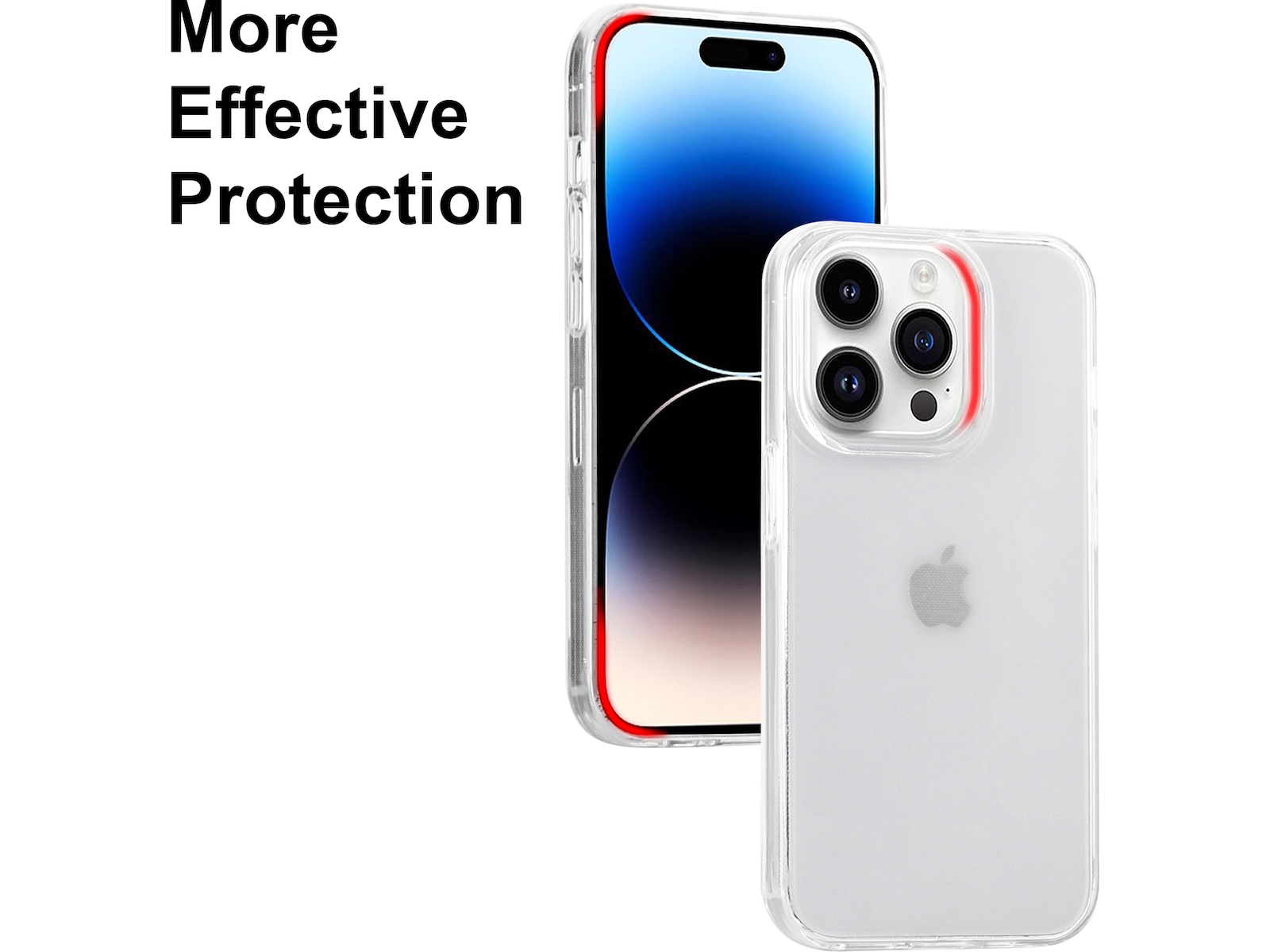 iiglo iPhone 15 Pro / 14 Pro Silikondeksel (gjennomsiktig) Deksel til mobiltelefon