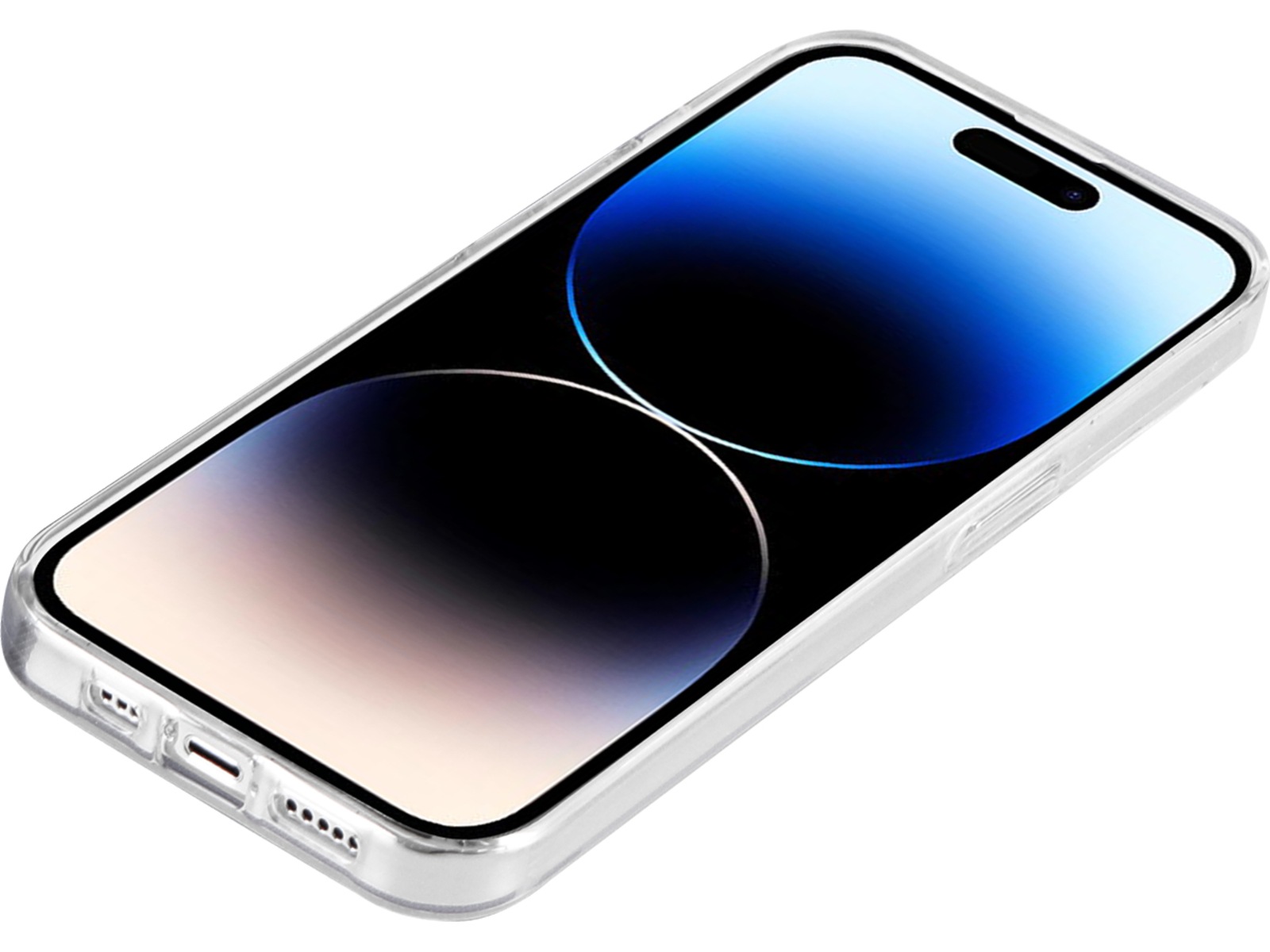 iiglo iPhone 15 Pro / 14 Pro Silikondeksel (gjennomsiktig) Deksel til mobiltelefon