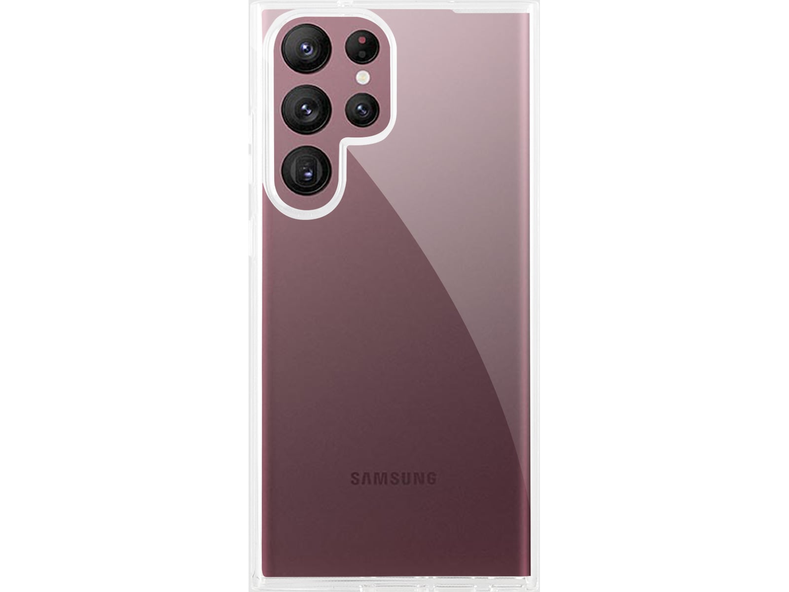 iiglo Galaxy S23 Ultra Silikondeksel (gjennomsiktig) Deksel til mobiltelefon