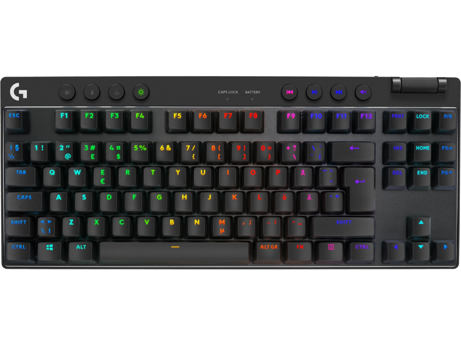 Logitech G Pro X TKL Lightspeed Trådløst Gamingtastatur (sort) Gamingtastatur