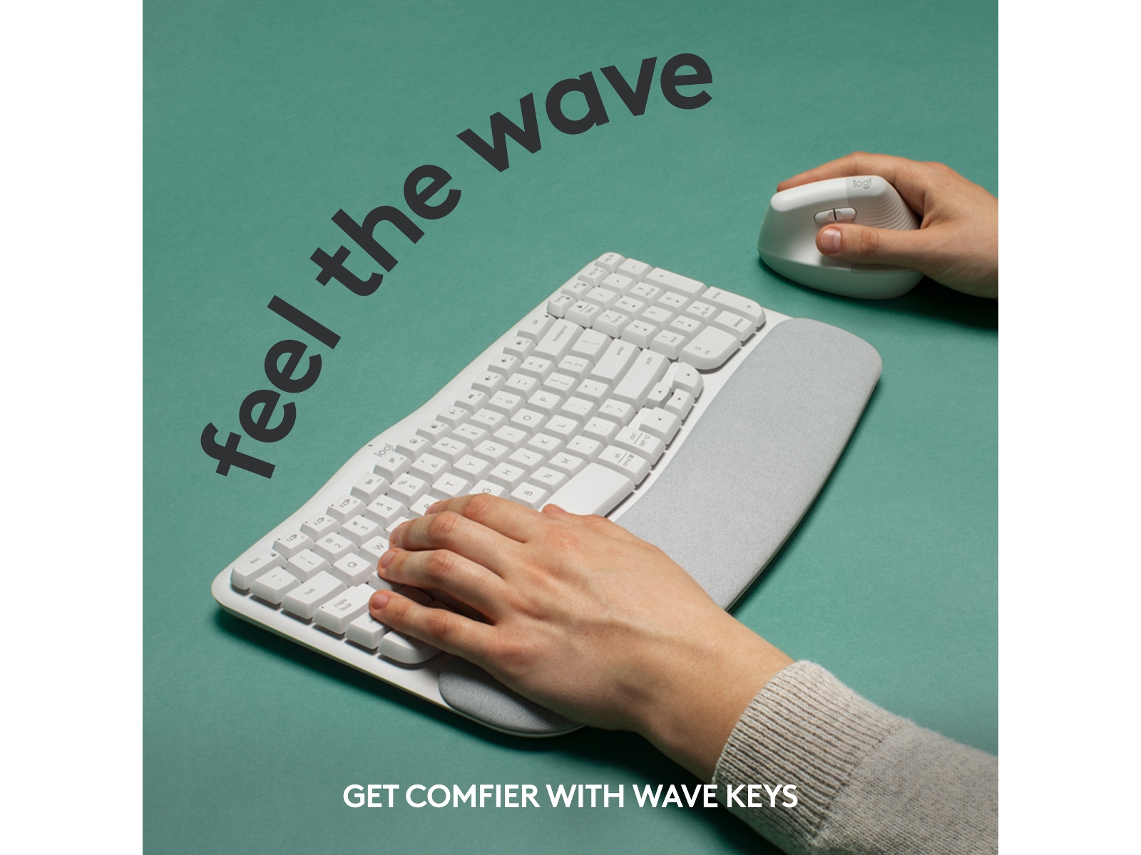 Logitech Wave Keys trådløst tastatur (offwhite) Tastatur