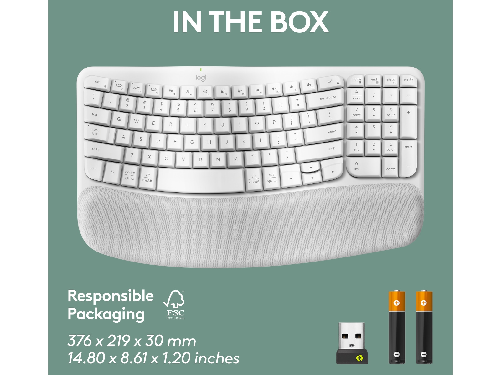 Logitech Wave Keys trådløst tastatur (offwhite) Tastatur