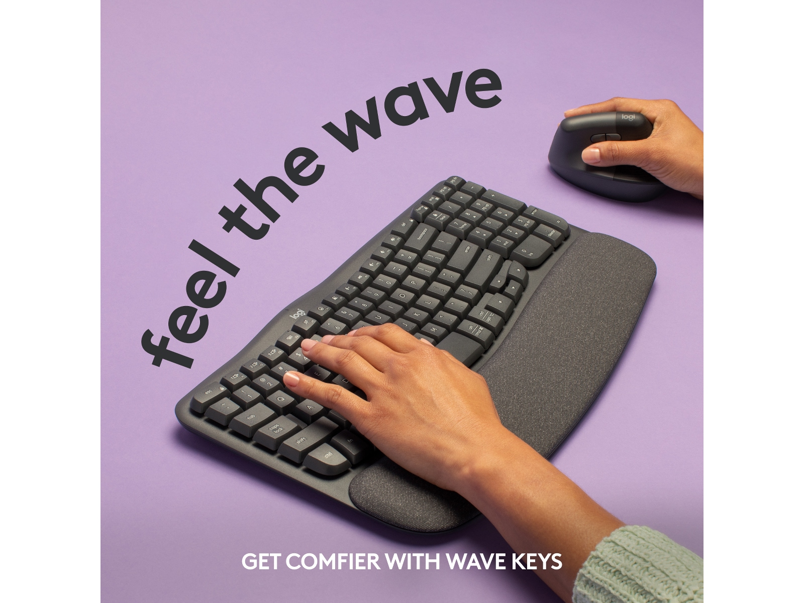 Logitech Wave Keys for Business trådløst tastatur (grafitt) Tastatur