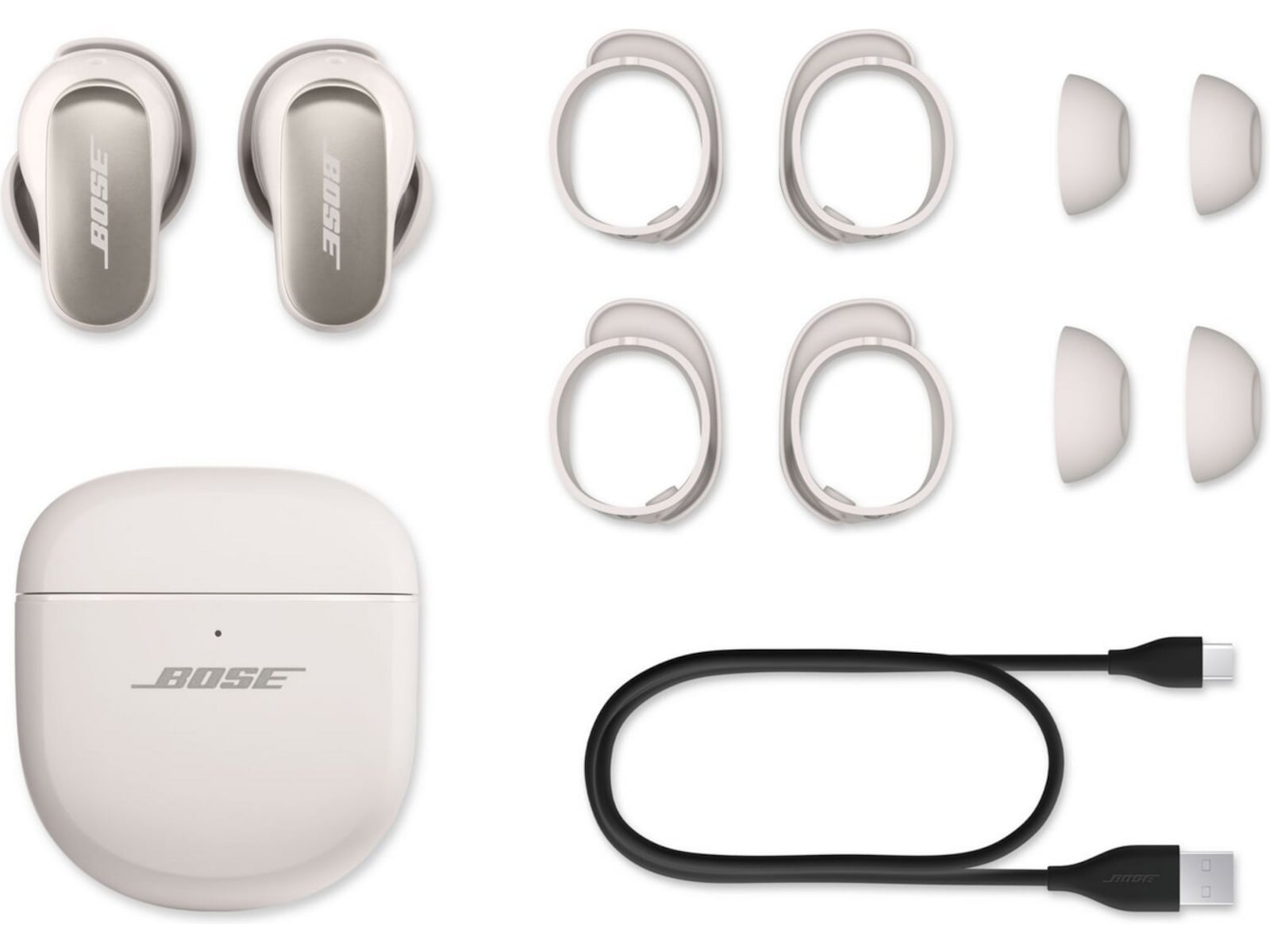 Bose QuietComfort Ultra Earbuds trådløse hodetelefoner, In-Ear (hvit) Ørepropper