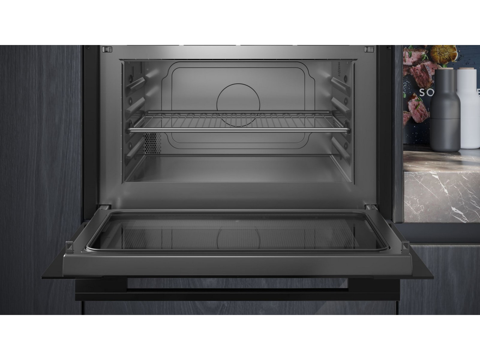 Siemens iQ700 CE732GXB1 Mikrobølgeovn (sort) Mikrobølgeovn