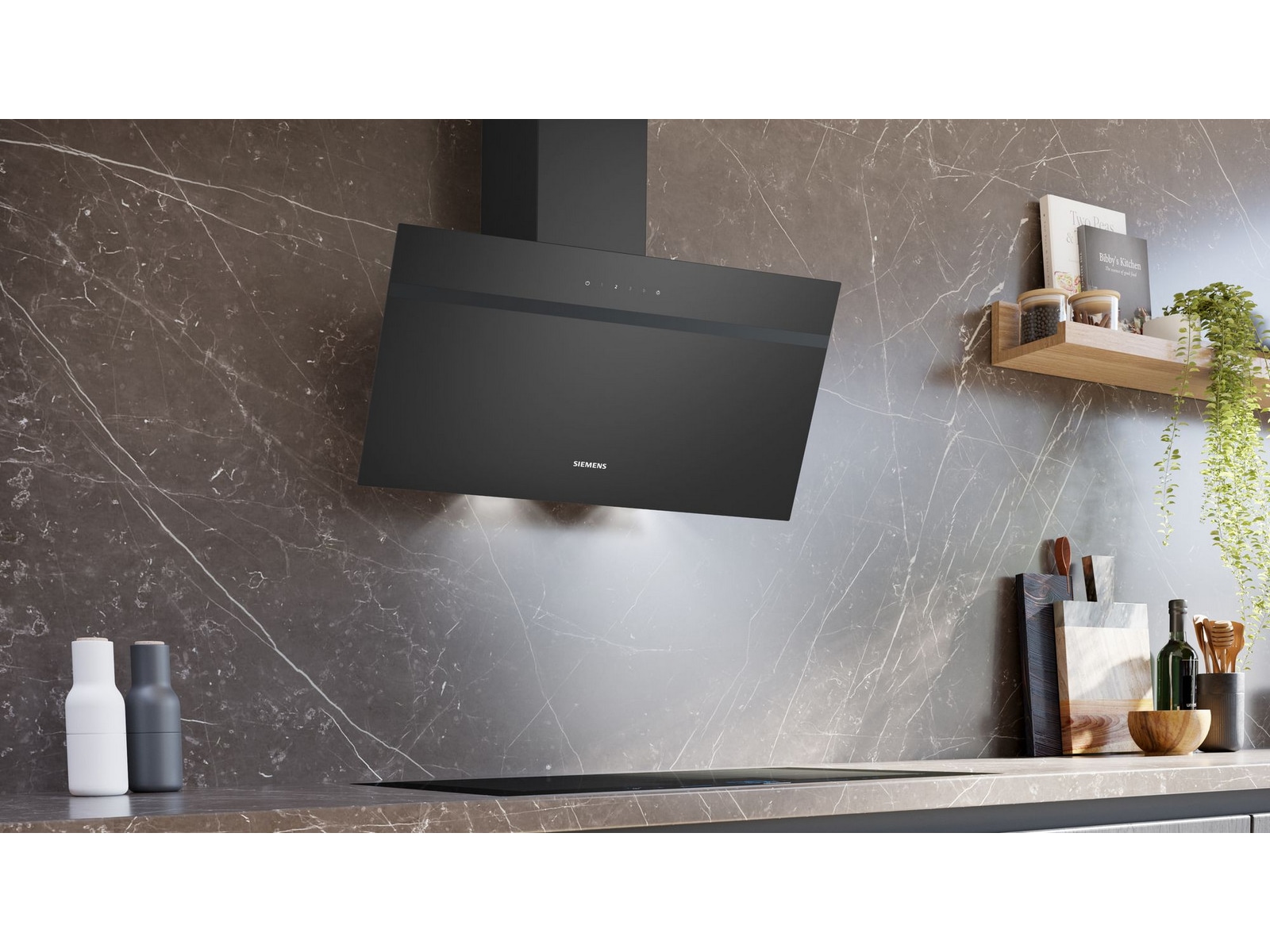 Siemens iQ100 LC85KDK60 Ventilator (sort) Veggmontert Kjøkkenvifte