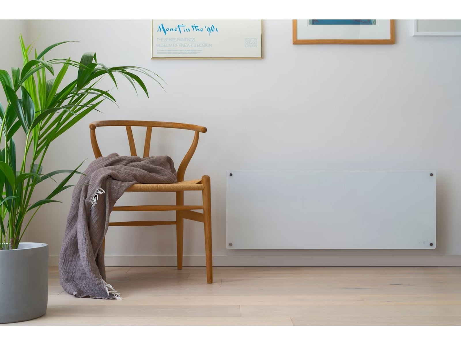 Mill Glass panelovn 1300W (hvit) 2-pack Panelovner