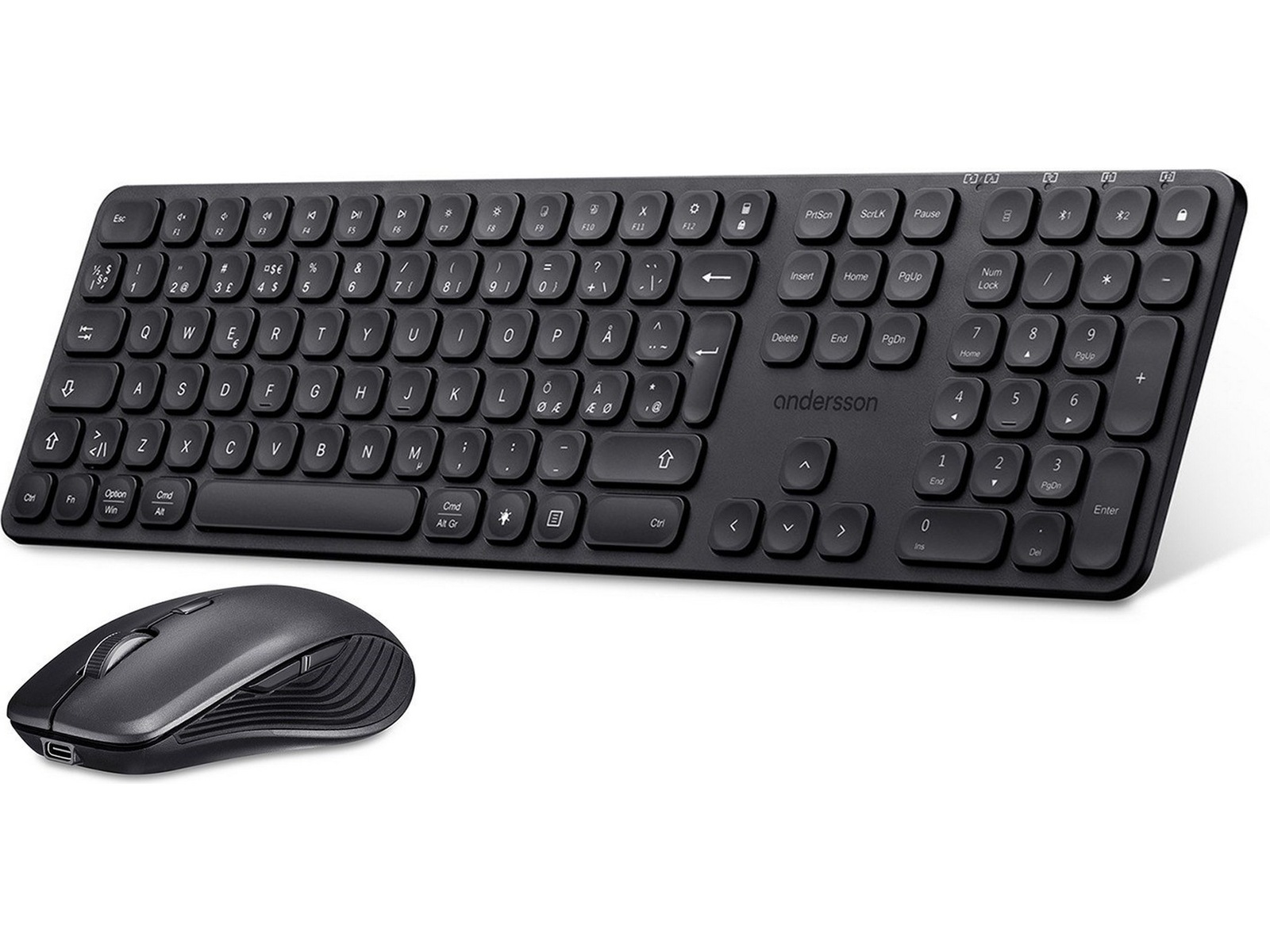 Andersson WSK-M3000 trådløs Tastatur og mus (sort) Mus & tastatur -kombipakker