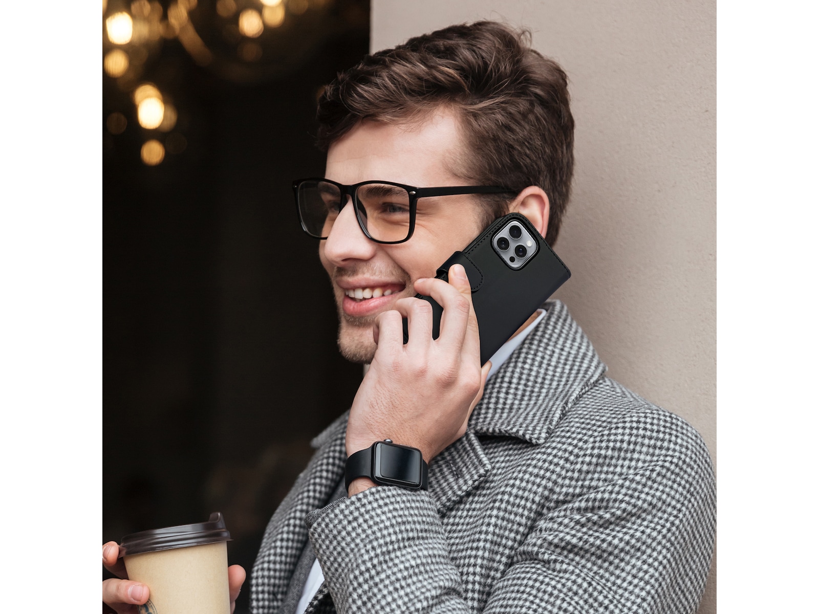 iiglo iPhone 16 Pro Max Lommebokdeksel (sort) Deksel til mobiltelefon