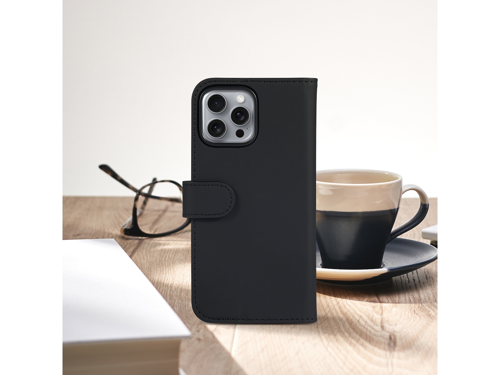 iiglo iPhone 16 Pro Max Lommebokdeksel (sort) Deksel til mobiltelefon