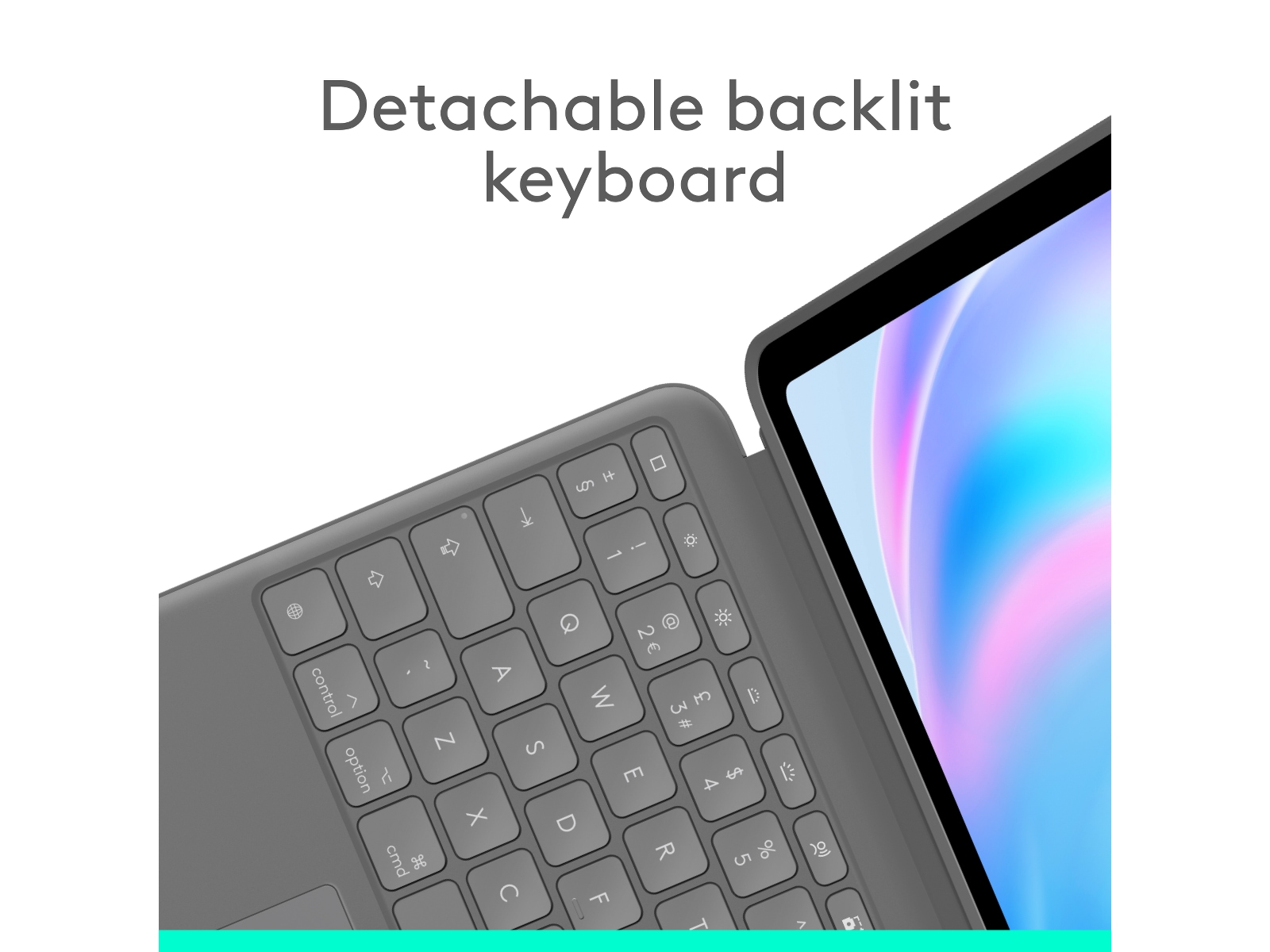 Logitech iPad Air 13" Combo Touch tastaturdeksel (oxford grey) Tastatur og stylus