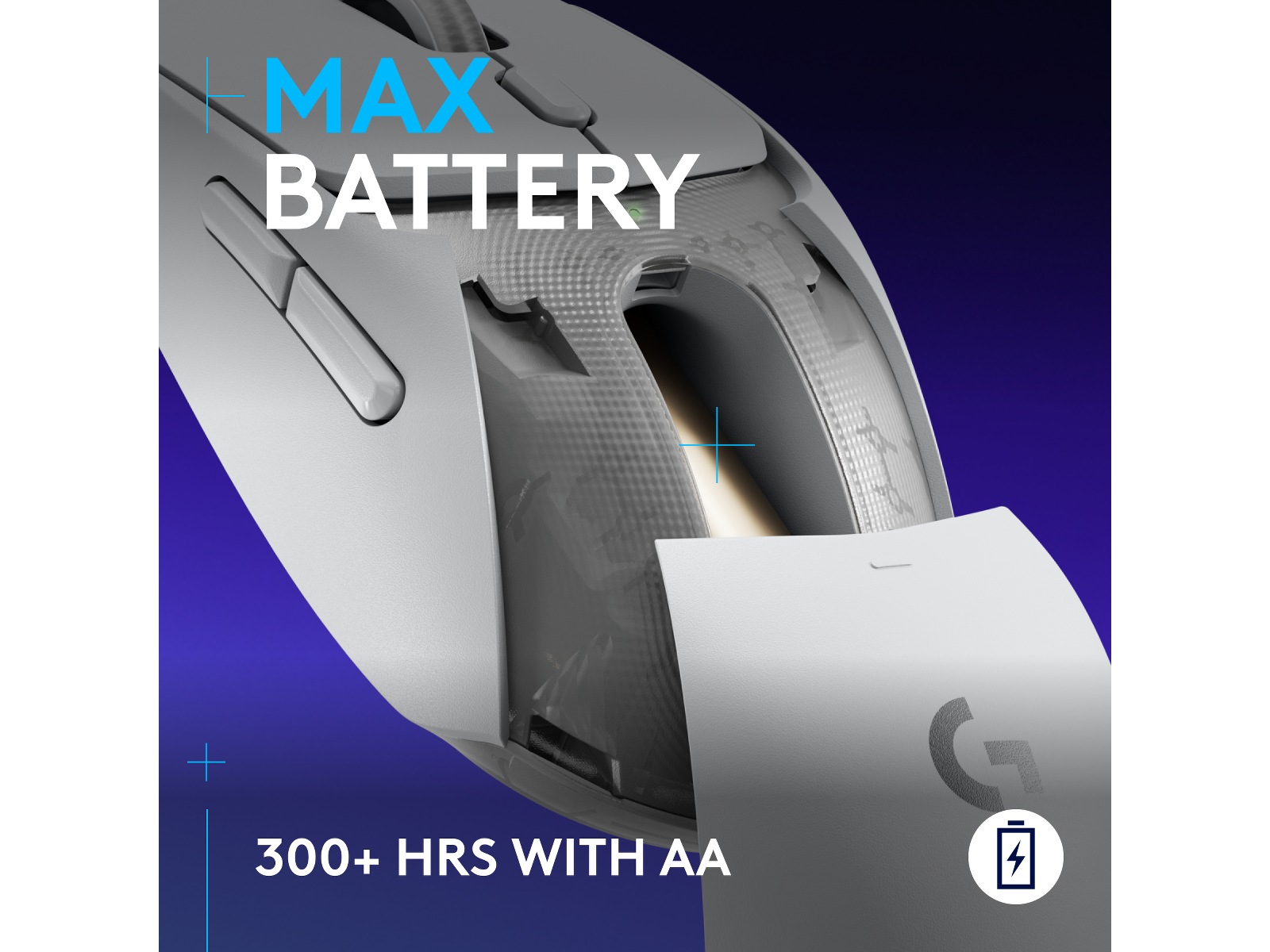 Logitech G G309 Lightspeed Gamingmus (hvit) Gamingmus