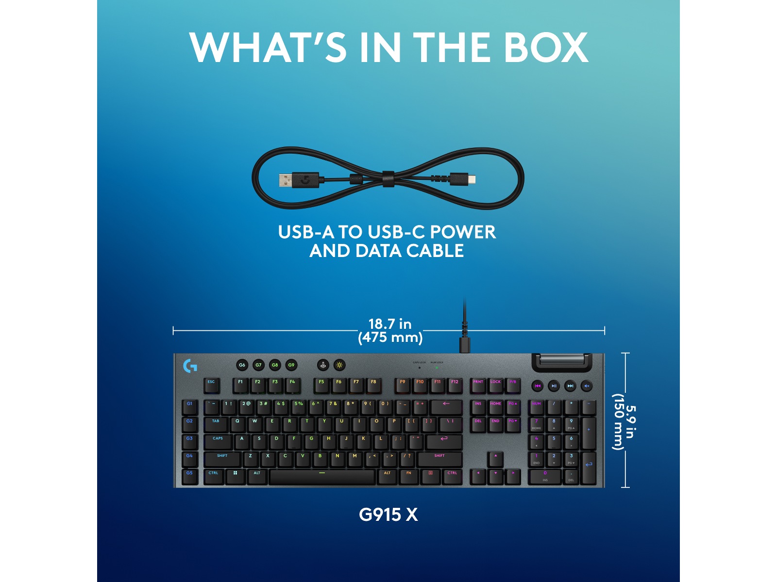 Logitech G915 X Gamingtastatur (sort) Gamingtastatur