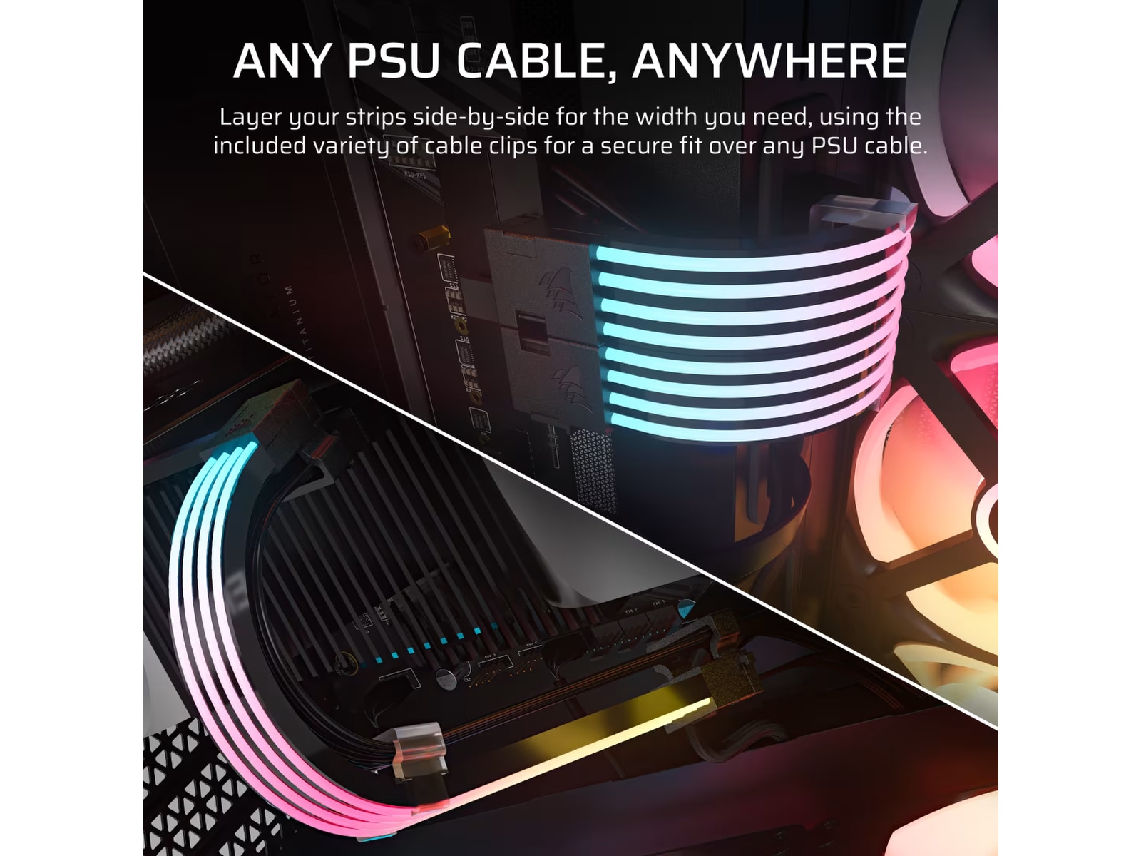 Corsair iCUE ARGB PSU Kabel Strips Tilbehør