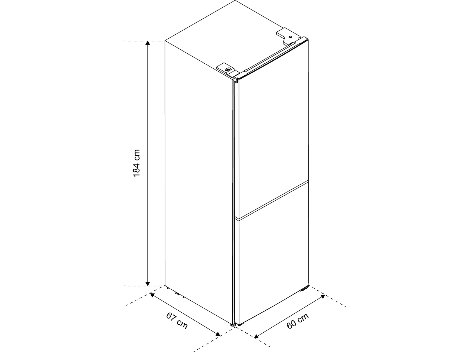 Avant CFR185WH1 kombiskap (hvit) Kombiskap
