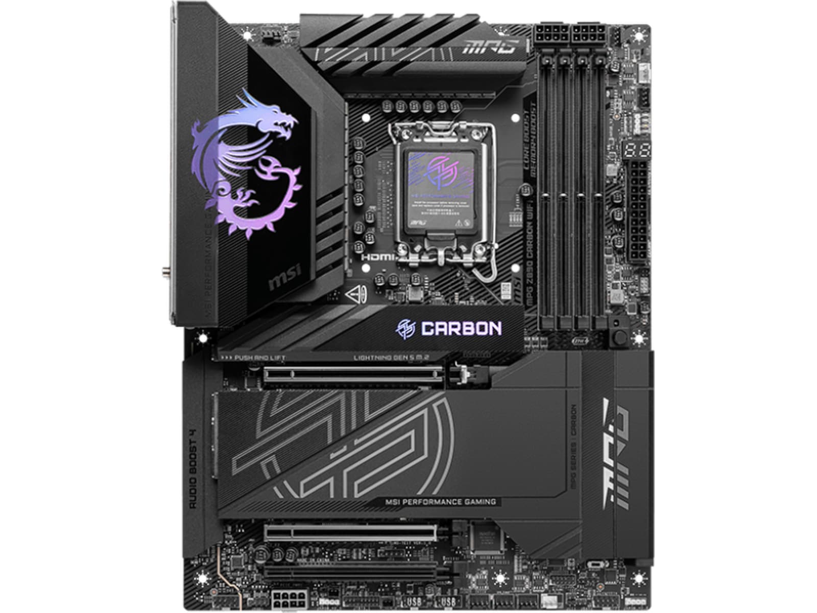 MSI MPG Z890 CARBON WIFI Hovedkort Intel Socket